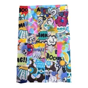 "Spring Thing" Graffiti inspired quilted paper workshop Collage, watercolor